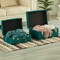 Vintiquewise Decorative Tufted Velvet Suitcase Treasure Chest, Green, PK 2 QI003982_GN - alternate 6